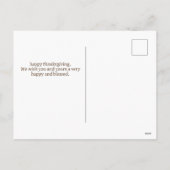 Eenvoudige moderne thanksgiving gezinsfotocollage feestdagenkaart (Achterkant)