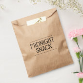 Eenvoudige moderne traktatie midnight snack party  bedankzakje (Gezegeld)