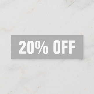 Eenvoudige moderne trendy grijze minimalistische k mini visitekaartje