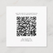 Eenvoudige moderne trendy QR-code Vierkante Visitekaartje (Achterkant)