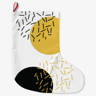 Eenvoudige, moderne, trendy, stedelijke geometrisc grote kerstsok