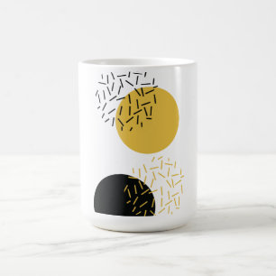 Eenvoudige, moderne, trendy, stedelijke geometrisc koffiemok