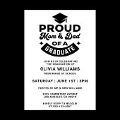 Eenvoudige Moderne Trots Moeder En Vader Afstudeer Kaart