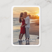 Eenvoudige Moderne Trouw Gastboek/ Handtekeningkaa Informatiekaartje (Voorkant)