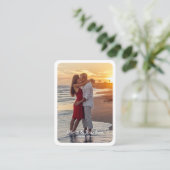 Eenvoudige Moderne Trouw Gastboek/ Handtekeningkaa Informatiekaartje (Staand voorkant)