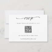 Eenvoudige Moderne Trouw QR Code Hart RSVP Kaartje (Voorkant)