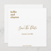 Eenvoudige Moderne Trouw Save The Date (Voorkant / Achterkant)