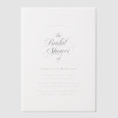 Eenvoudige moderne trouwfeest met speelse schrifte vellum uitnodigingen (Voorkant)