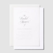 Eenvoudige moderne trouwfeest met wispelturige sch vellum uitnodigingen (Offset)