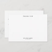 Eenvoudige moderne trouwfoto bedankkaart (Voorkant / Achterkant)