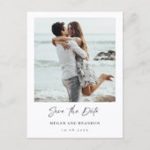 Eenvoudige moderne trouwfoto briefkaart (Voorkant)