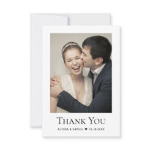 Eenvoudige Moderne Trouwfoto Hart klein