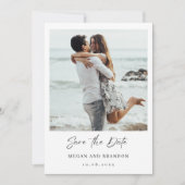 Eenvoudige moderne trouwfoto save the date (Voorkant)