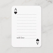 Eenvoudige moderne trouwgast boek/ handtekeningkaa informatiekaartje (Achterkant)