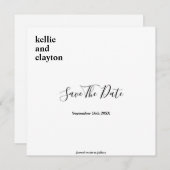 Eenvoudige Moderne Trouwkaart Save The Date (Voorkant / Achterkant)