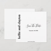 Eenvoudige Moderne Trouwkaart Save The Date (Voorkant / Achterkant)