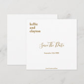 Eenvoudige Moderne Trouwkaart Save The Date (Voorkant / Achterkant)