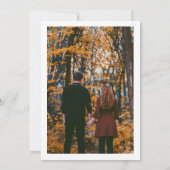 Eenvoudige moderne trouwreceptie met Vellum-foto Kaart (Achterkant)