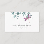 Eenvoudige, moderne tuinbouwkundige dragonfly visitekaartje (Voorkant)