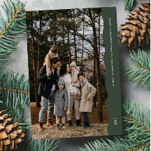 Eenvoudige moderne twee foto golvende rand groene