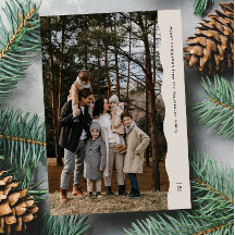 Eenvoudige moderne twee-foto golvende rand Kerstmi