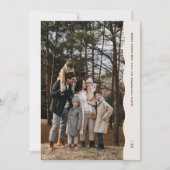 Eenvoudige moderne twee-foto golvende rand Kerstmi Feestdagenkaart (Voorkant)