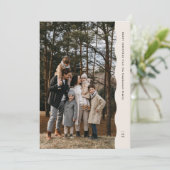 Eenvoudige moderne twee-foto golvende rand Kerstmi Feestdagenkaart (Staand voorkant)