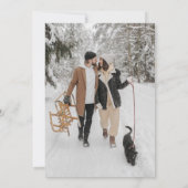 Eenvoudige Moderne Twee Foto Winter Bruiloft Kaart (Achterkant)