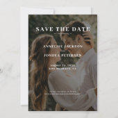 Eenvoudige moderne typografie 2 foto bruiloft save the date (Achterkant)