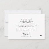 Eenvoudige moderne typografie 3 foto's bruiloft bedankkaart (Achterkant)