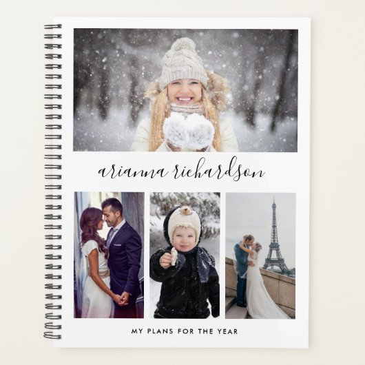 Eenvoudige moderne typografie | 4 Foto Planner (Voorkant)