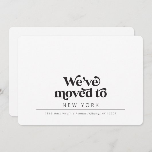 Eenvoudige, moderne Typografie Aankondiging (Voorkant / Achterkant)