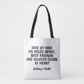 Eenvoudige moderne typografie BFF Beste Vriendfoto Tote Bag (Voorkant)