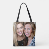 Eenvoudige moderne typografie BFF Beste Vriendfoto Tote Bag (Achterkant)