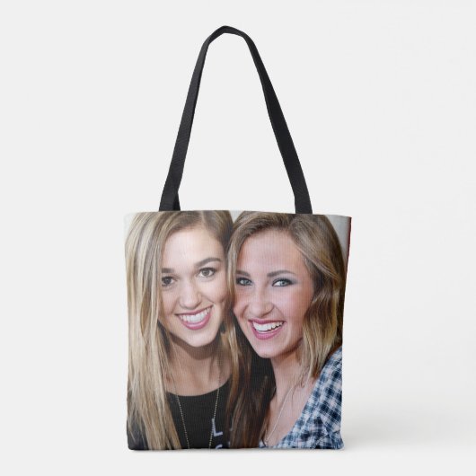 Eenvoudige moderne typografie BFF Beste Vriendfoto Tote Bag (Achterkant)