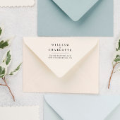 Eenvoudige Moderne Typografie Bruiloft Retouradres Zelfinktende Stempel