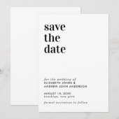 Eenvoudige Moderne Typografie Bruiloft Save the Da Date (Voorkant / Achterkant)