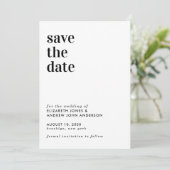 Eenvoudige Moderne Typografie Bruiloft Save the Da Save The Date (Staand voorkant)