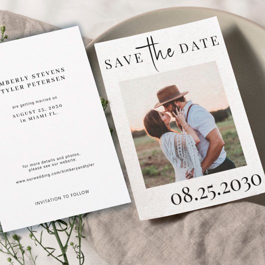 Eenvoudige moderne typografie, bruiloft save the date