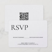 Eenvoudige moderne typografie E-mail antwoord QR-c Informatiekaartje (Voorkant / Achterkant)