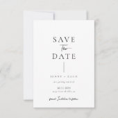 Eenvoudige Moderne Typografie Foto Bruiloft  Save The Date (Voorkant)