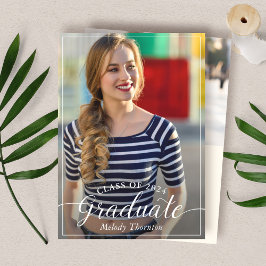 Eenvoudige moderne Typografie Foto GraduPartij Kaart