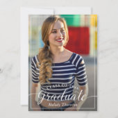 Eenvoudige moderne Typografie Foto GraduPartij Kaart (Voorkant)