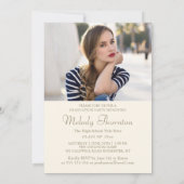 Eenvoudige moderne Typografie Foto GraduPartij Kaart (Achterkant)