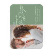 Eenvoudige Moderne Typografie Foto Save The Date Magneet (Verticaal)