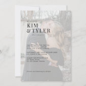 Eenvoudige moderne typografie-fotobedekking bruilo kaart (Voorkant)