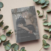 Eenvoudige moderne typografie-fotobedekking bruilo kaart