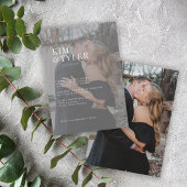 Eenvoudige moderne typografie-fotobedekking bruilo kaart