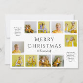 Eenvoudige moderne typografie Fotocollage Kerstmis Feestdagenkaart (Voorkant)