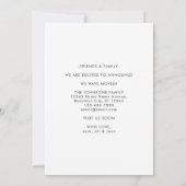 Eenvoudige moderne Typografie Gast Room Foto's ver Aankondiging (Achterkant)